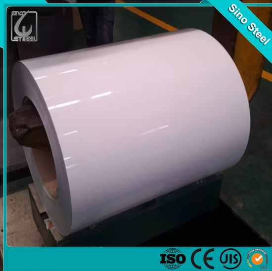 Bobina d'acciaio preverniciata PPGL del film plastico del PVC di ASTM A792 Ral9003 per lo strato del tetto del pannello a sandwich
